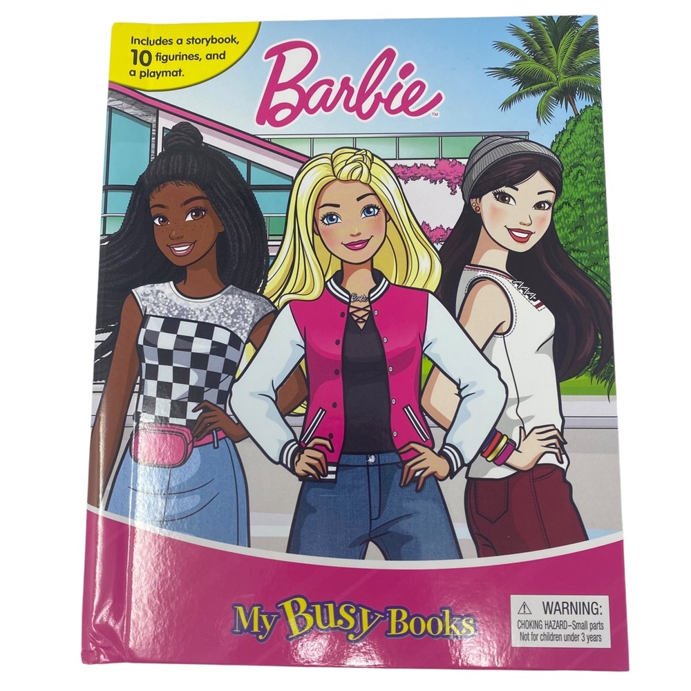 Barbie My Busy Books Storybook Figurines & Playmat Playset NEW